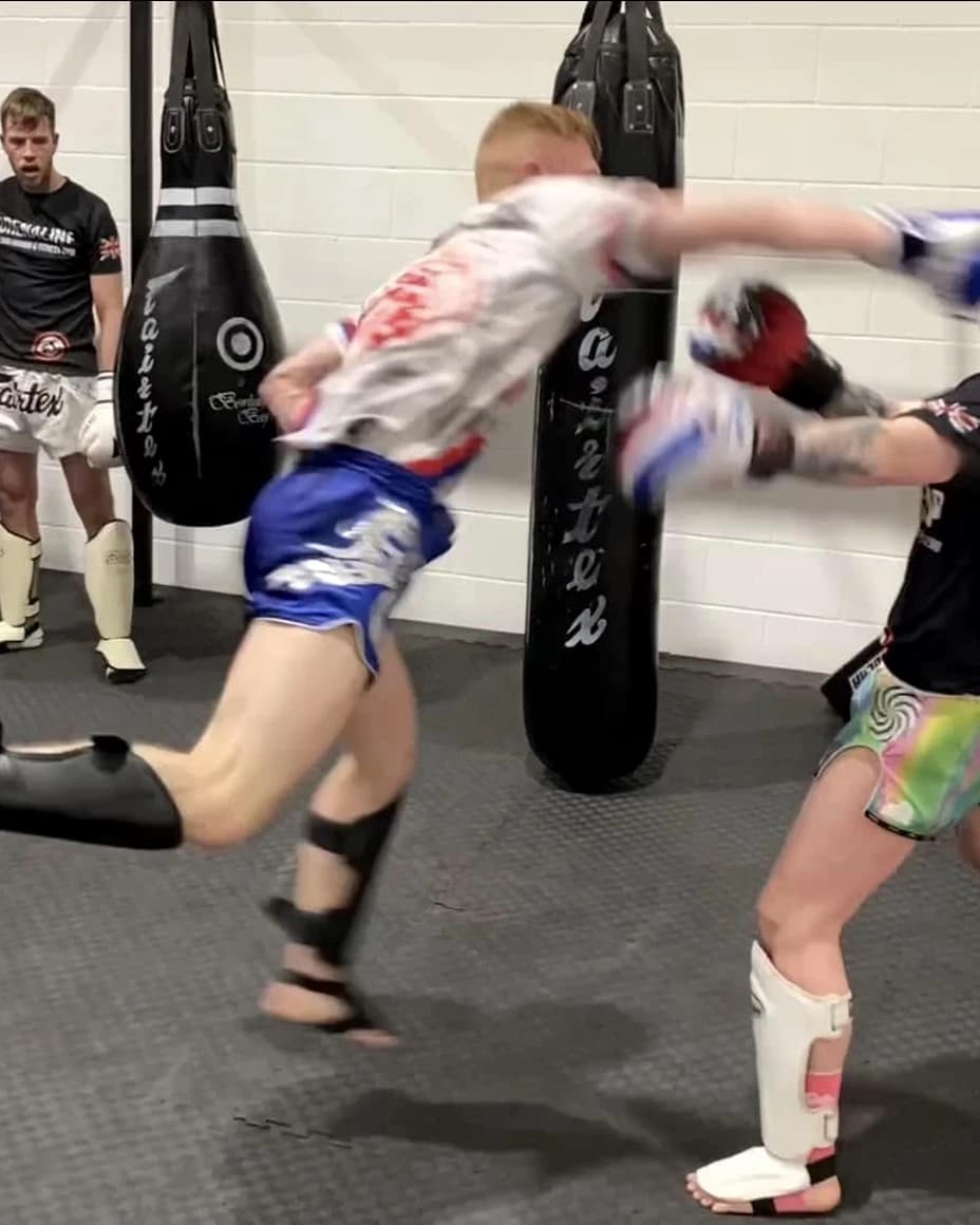 Sparring session at Adrenaline Muay Thai